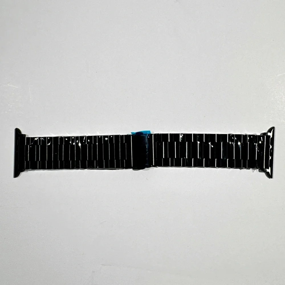 Black Stainless Steel Smartwatch Band | Sleek Modern Adjustable Strap